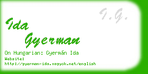 ida gyerman business card