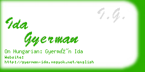 ida gyerman business card
